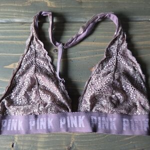 PINK Victoria's Secret Mauve Lace Bralette
